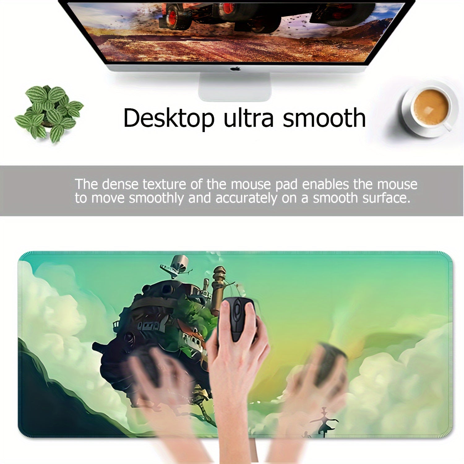 Cartoon Landscape Extended Mouse Pad - Enhance Your Gaming Setup