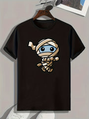 Mummy Print Men's Graphic T shirt Casual Comfy Tees For Summer