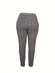 Women's Plus Houndstooth Cardigan & Pants Set