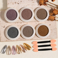 Chrome Nail Powder Mirror Effect Pigment Glitter Dust Kit for Nail Art