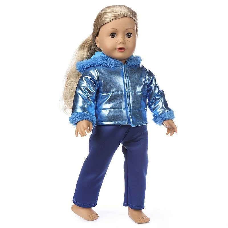 17" Doll Clothes Set for Synthetic Gemstone Doll - Blue Pants Outfit