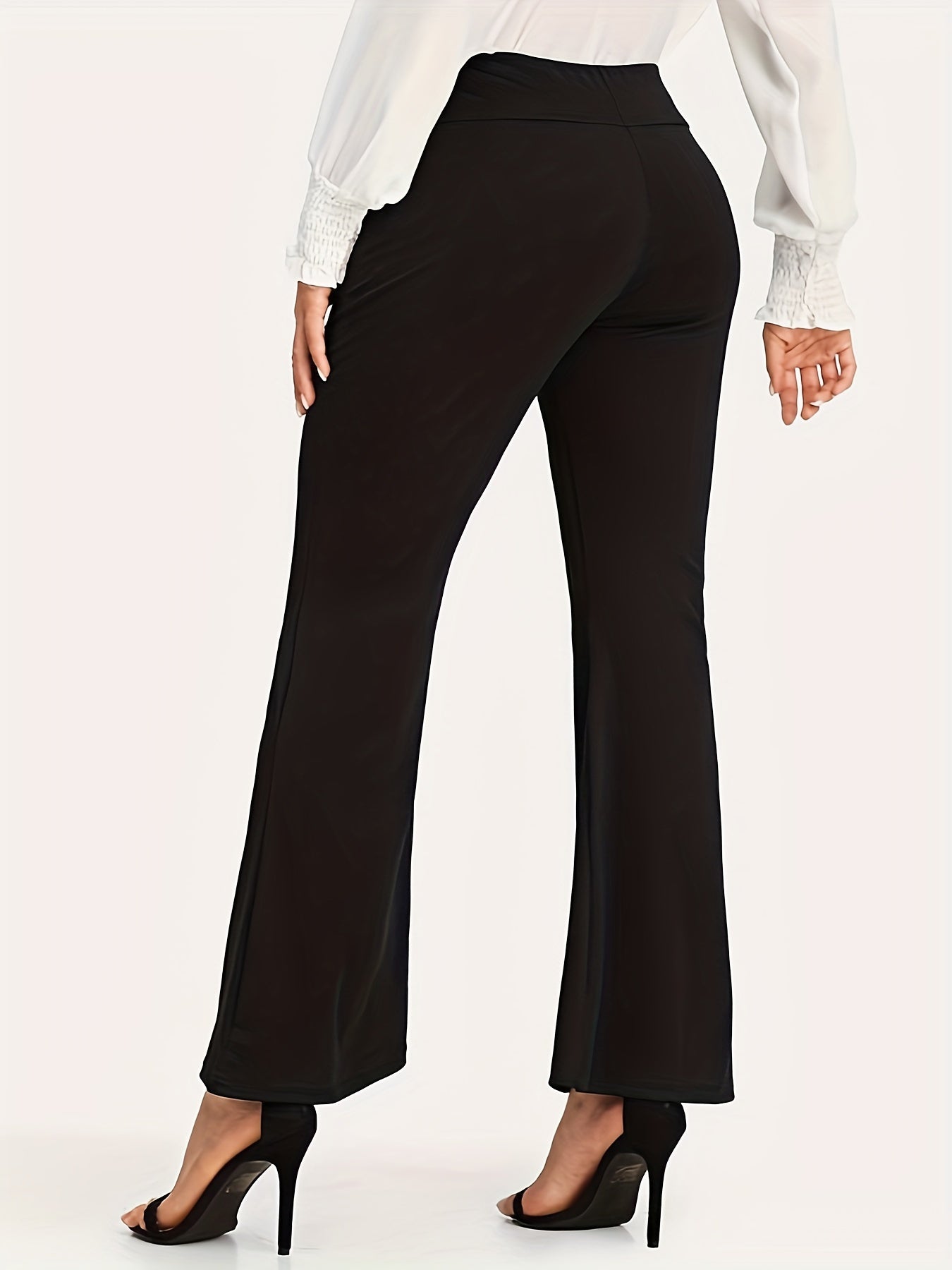  High Rise Flare Leg Pants