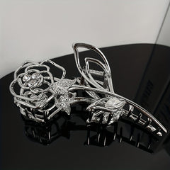 Hollowed Rose Flower Hair Claw Back Head Hair Accessories for Women