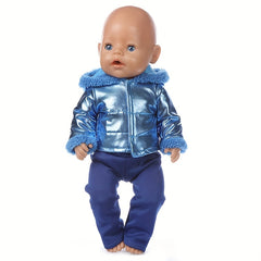 17" Doll Clothes Set for Synthetic Gemstone Doll - Blue Pants Outfit