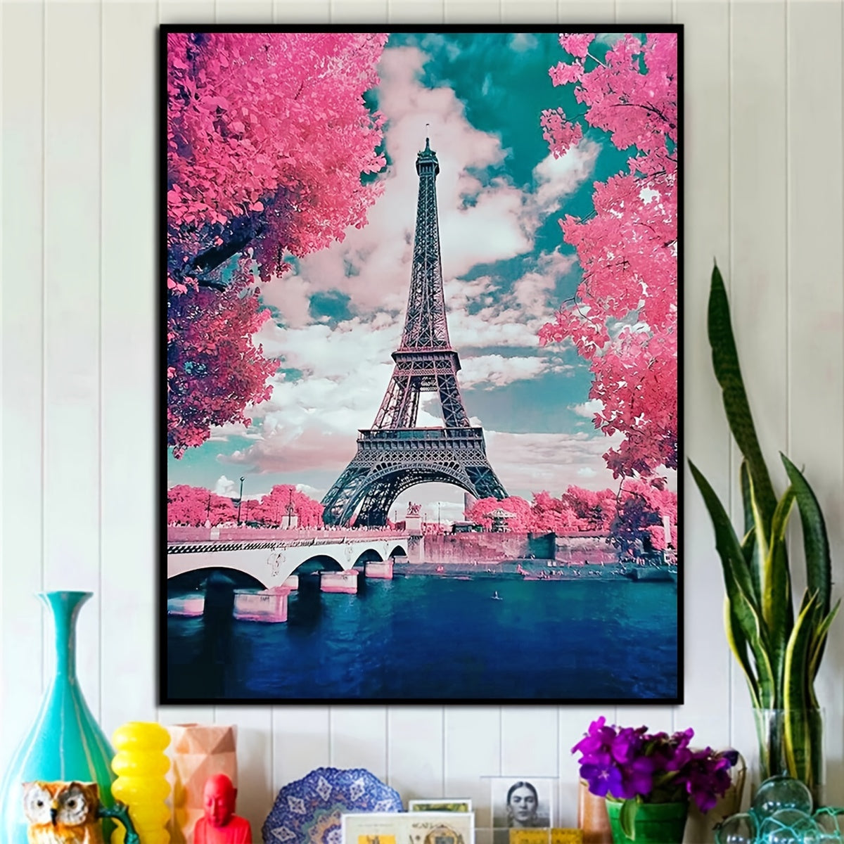 DIY 5D Diamond Painting Kit Iron Tower Home Wall Decor Gift
