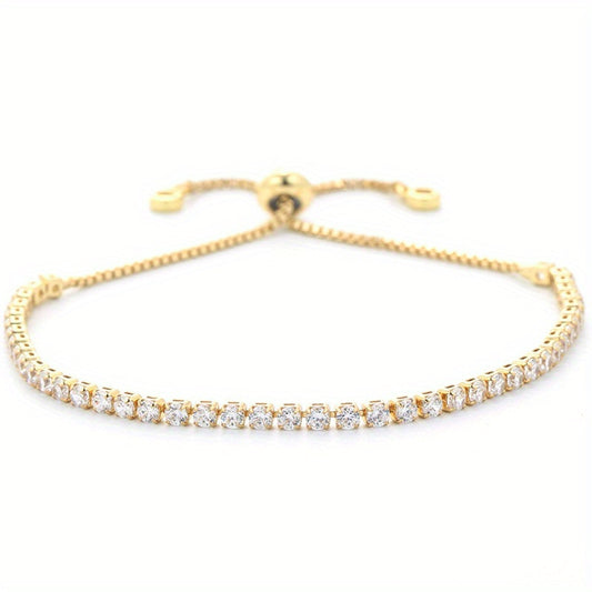 Crystal Tennis Adjustable Bracelet
