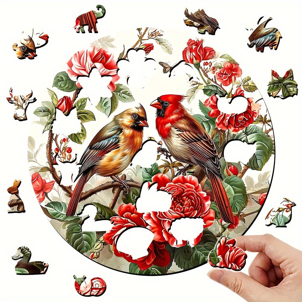 Wooden Jigsaw Puzzle Shaped Man Decompressing Irregular Animal Puzzle
