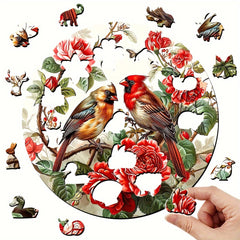Wooden Jigsaw Puzzle Shaped Man Decompressing Irregular Animal Puzzle