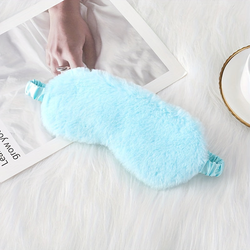 Solid Eye Protection Eye Mask Lunch Break Plush Eye Mask