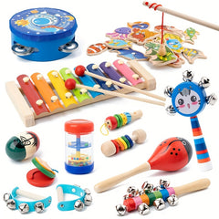 Wooden Montessori Toys Ringing Bells Beaded Ringing Bells Music Toys
