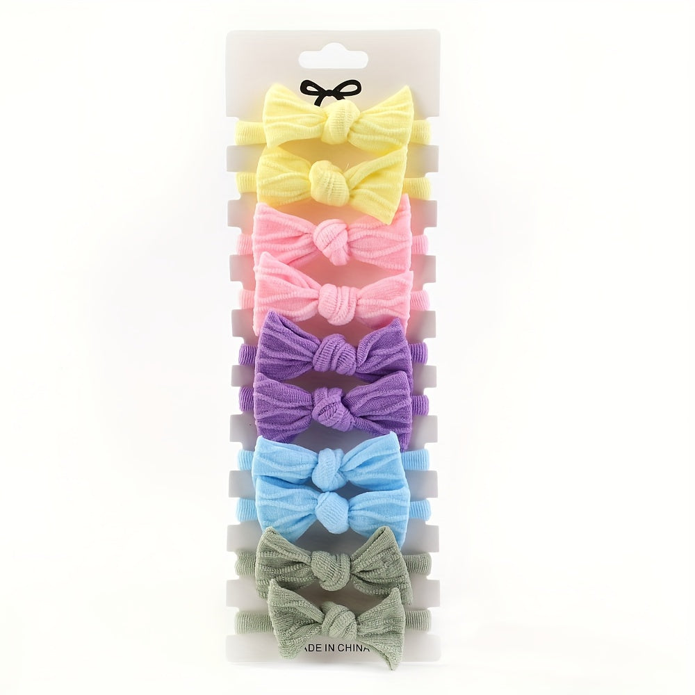 10pcs Bow Decor Headband for Baby Girls