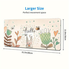Rabbit Pattern Large Mouse Pad Anti-Slip Office Pad
