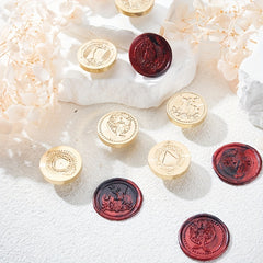 Exquisite Mermaid Pattern Fire Lacquer Brass Seal