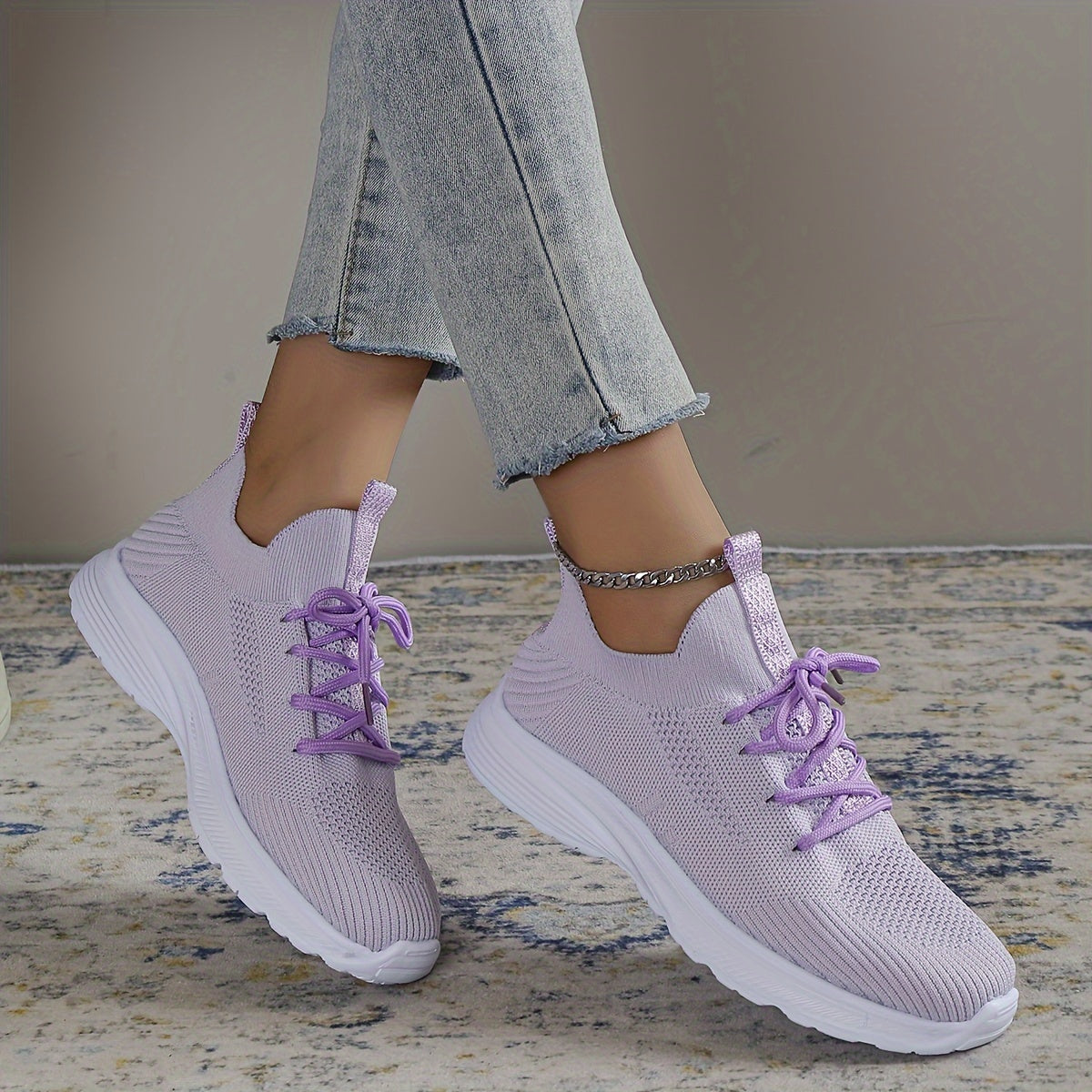 Women's Mesh Breathable Running Shoes Non slip Travel Shoes