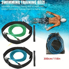 Adjustable Swim Training Resistance Belt Elastic Resistance Bands