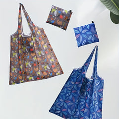 Foldable Storage Bag Cartoon Graphic Reusable Shopping Bag