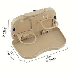 Universal Car Food Tray Holder - Convenient Rear Seat Dining and Travel