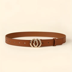 Vintage Double Ring Buckle Belt for Women