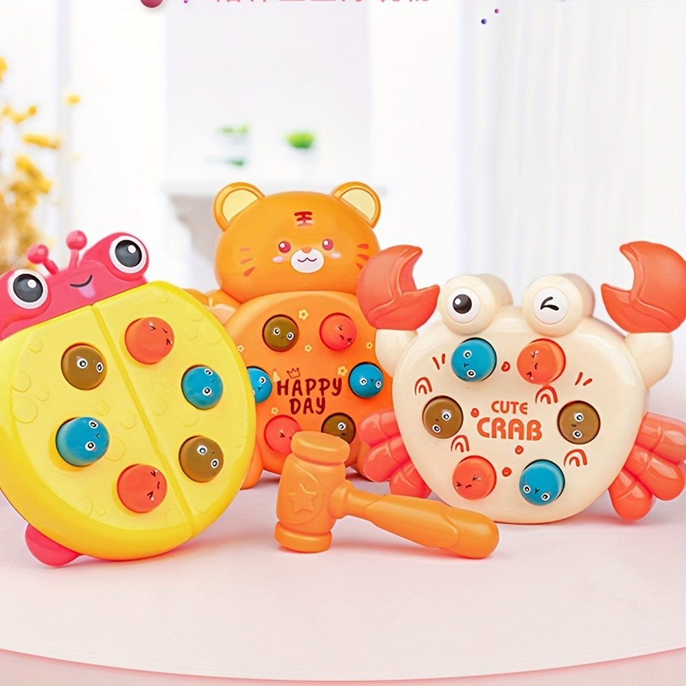 Montessori Baby Toys Toddler Board Game Animal Theme Knocking Game