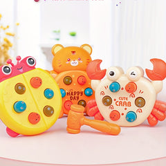Montessori Baby Toys Toddler Board Game Animal Theme Knocking Game