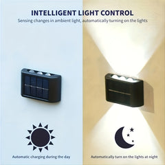 Outdoor Solar Wall Lights - Waterproof for Backyards, Patios, Decks