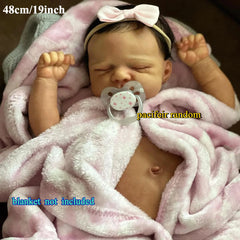 19 Inch Soft Vinyl Youngsters Doll Realistic Sleeping Girl Toy