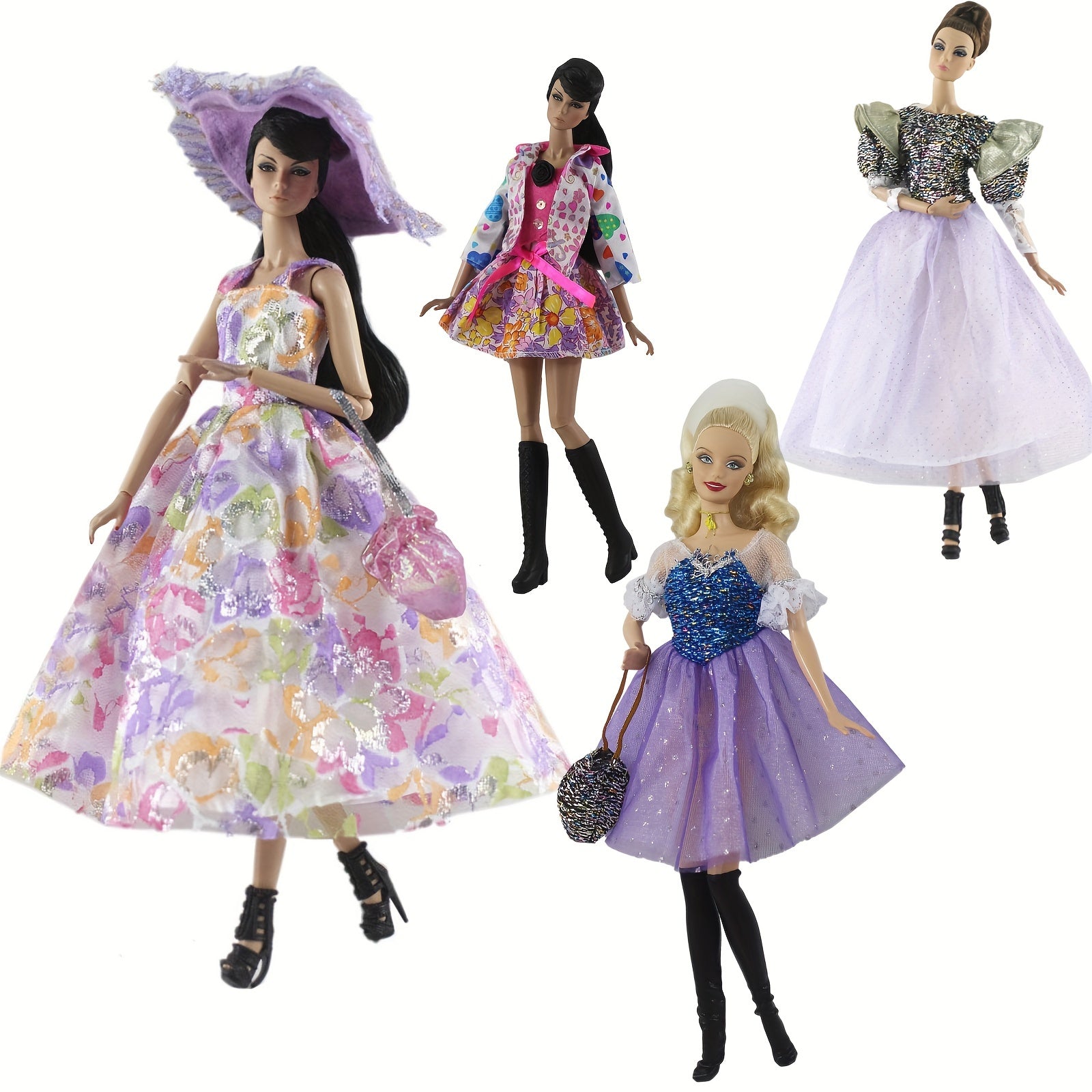 Dolls Clothes Set for 11.8-Inch Dolls - Poncho Dress Costume