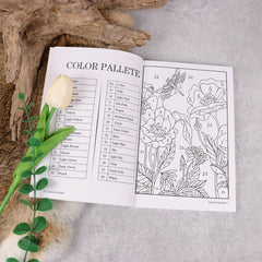 Flower & Butterfly Paint By Numbers Book