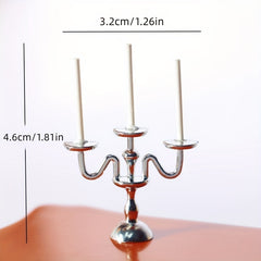 1/12 Dollhouse Candle Holder Mini Toy Alloy Decoration