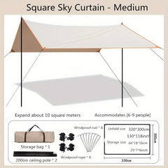 Waterproof Canopy Sun & Rain Protection for Outdoor Camping