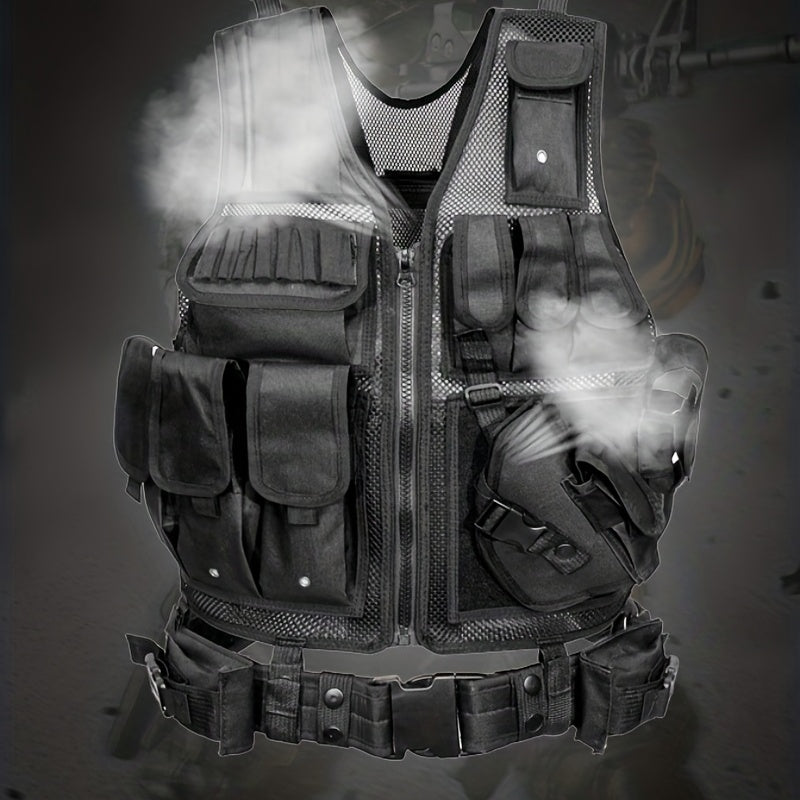 Outdoor Camouflage Tactical Vest - Breathable & Adjustable for Combat Games