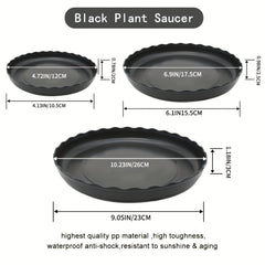 3pcs Plastic Flower Pot Tray Thickened Chassis Pad With Water Tray