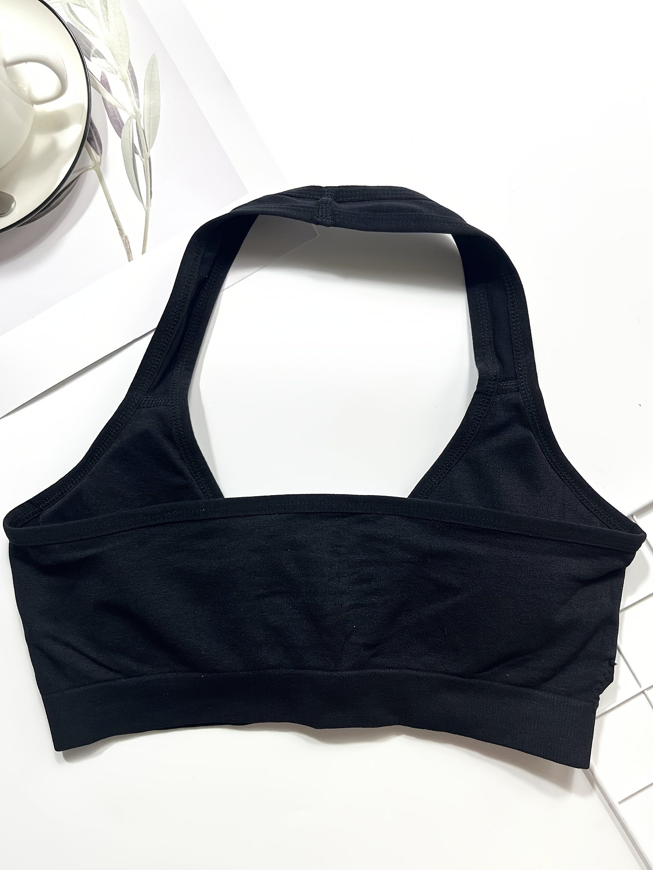 Wireless Cross Strap Push up Bra Solid Sport Fitness Bra