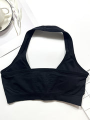 Wireless Cross Strap Push up Bra Solid Sport Fitness Bra