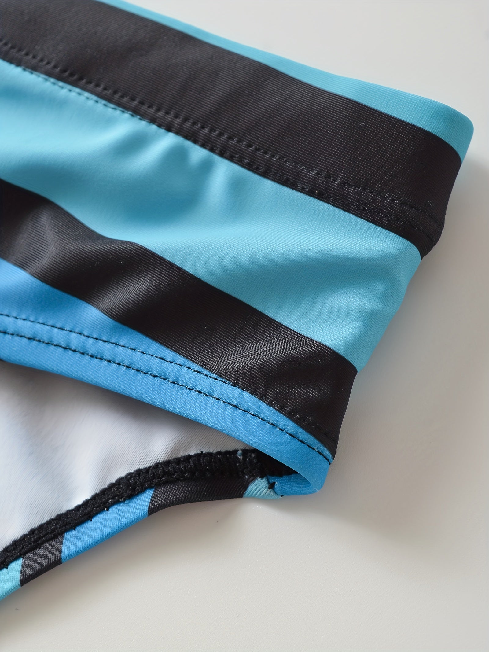 Men's Low Rise Striped Swim Trunk