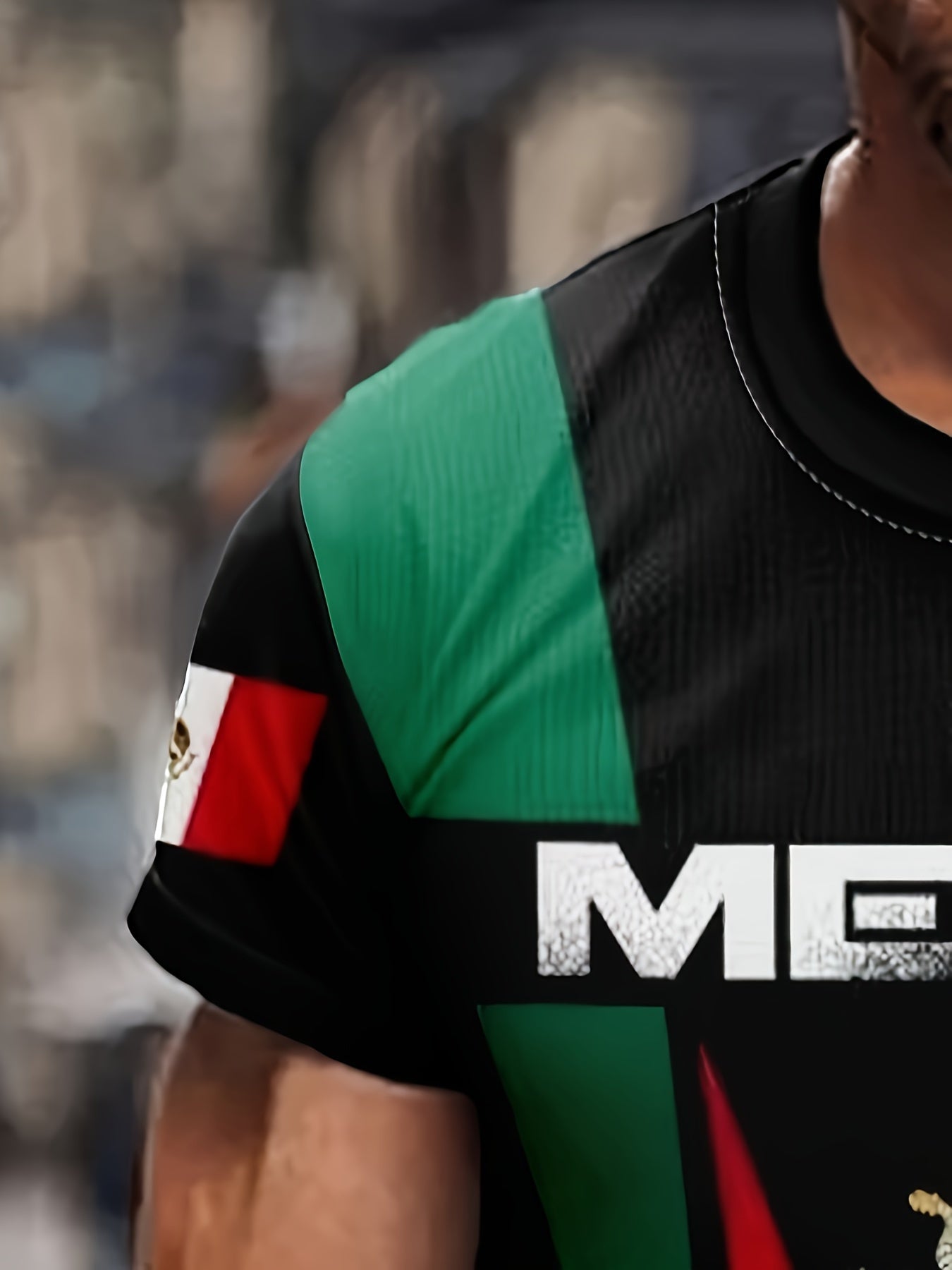 Mexico Eagle Print Men's Short Sleeve T-shirt Graphic Tee