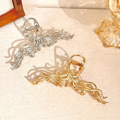 Octopus Vintage Metal Hair Claw Clip Strong Hold Grip Hair Jaw Clip