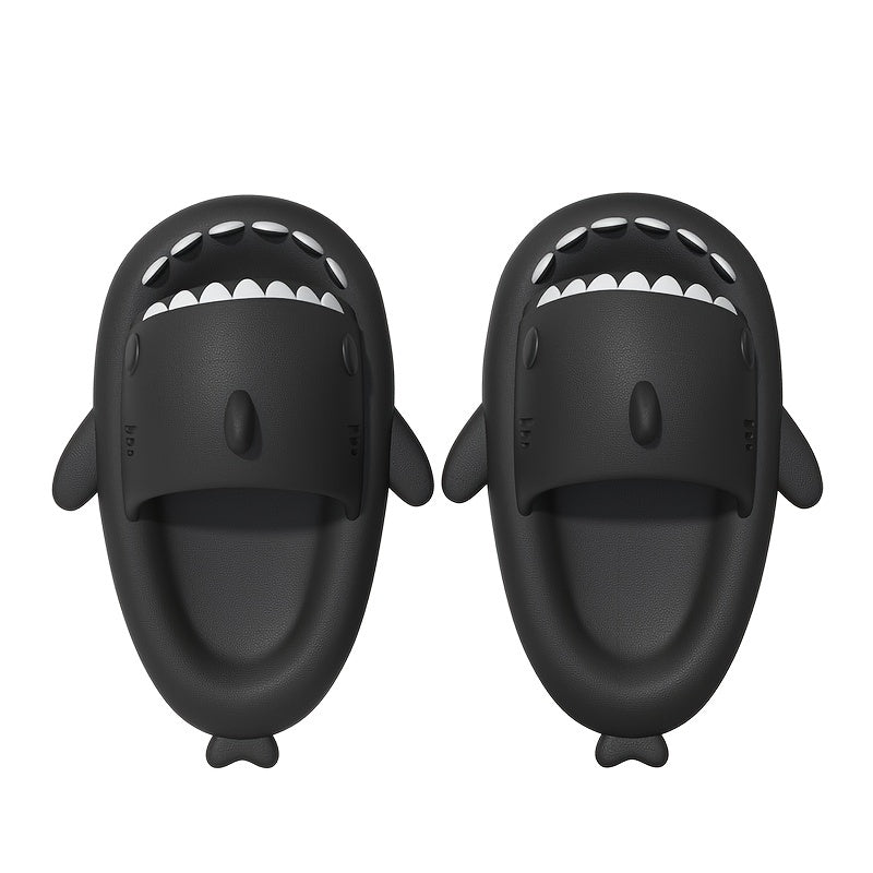 QYA Novelty Shark Slippers Cloud Slides Couple Anime Lightweight Non Slip Shoes