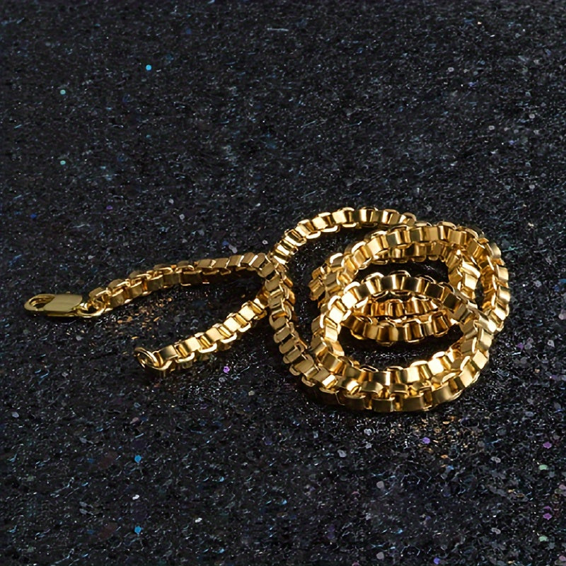 4mm Box Chain Plated Necklace Christmas Thanksgiving