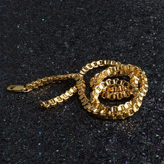 4mm Box Chain Plated Necklace Christmas Thanksgiving