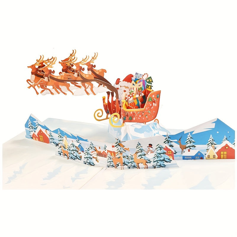 Santa Claus 3D Pop Up Christmas Card Merry Christmas For Mom Grandma Dad Tea