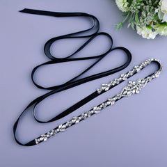 Crystal Bridal Sash Ribbon Belt for Brides