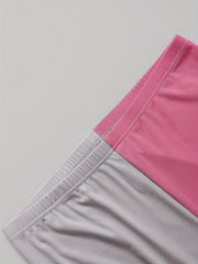  Colorblock Ribbed Crop Top & Leggings Set