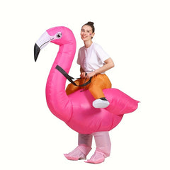 Christmas Flamingo Inflatable Costume Spoof Makeup Props Funny