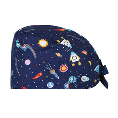 Cotton Work Cap with Button & Sweatband