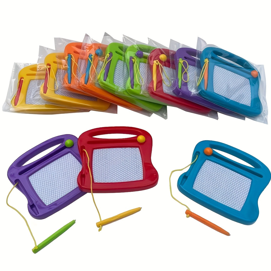 12 Mini Magnetic Drawing Boards for Kids, Erasable Graffiti and Sketching Board