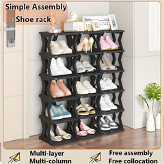 1pc Shoe Rack Storage DIY Large Capacity Living Room Balcony Organizer