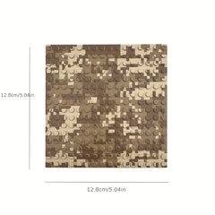 Military Camouflage Base Plate Building Block Toy for Kids