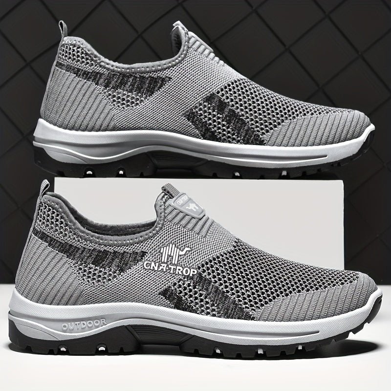 Men's Slip-On Walking Shoes Breathable Mesh Comfortable Sneakers