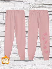  Women's Butterfly Graphic Fleece Joggers